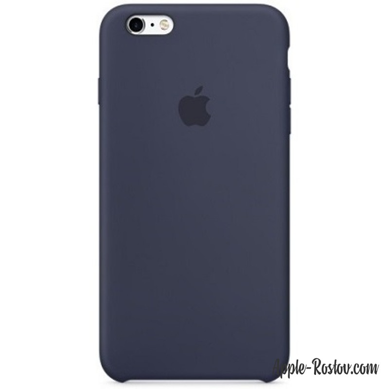 Силиконовый чехол для iPhone 6 Plus/6s Plus тёмно-синего цвета