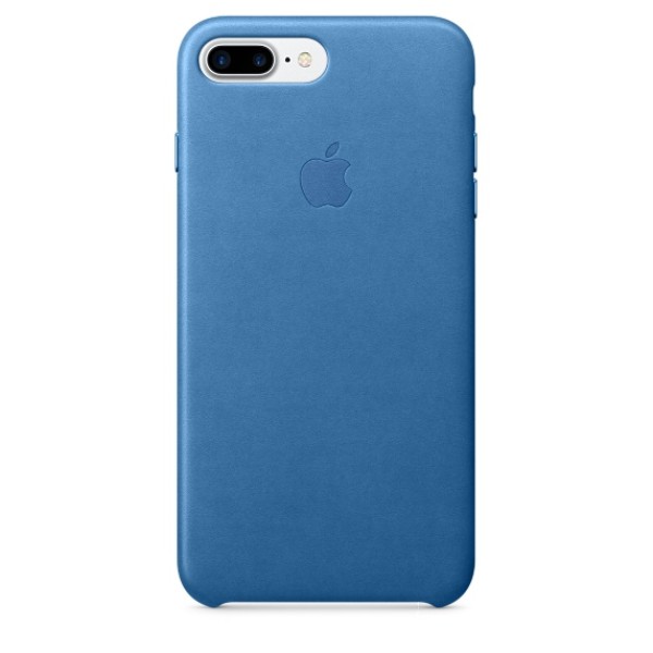 Кожаный чехол для iPhone 8Plus/7 Plus цвета "синее море"