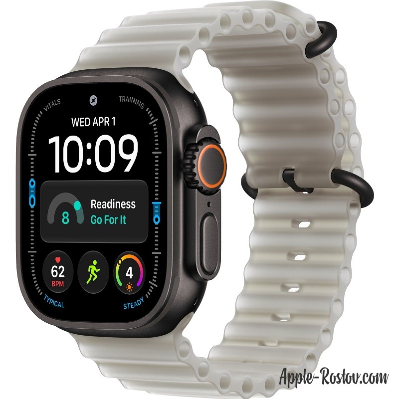 Apple Watch Ultra 4 49mm Black ремешок Translucent Gray Ocean Band Apple Watch Ultra 4 49mm Black ремешок Translucent Gray Ocean Band