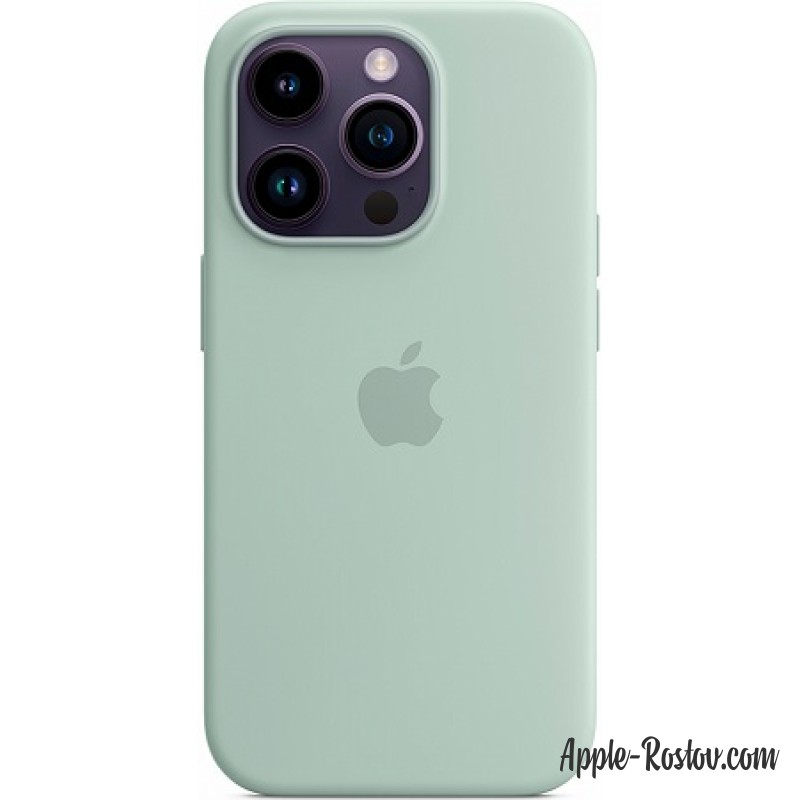 Silicone case iPhone 14 Pro Max MagSafe Green