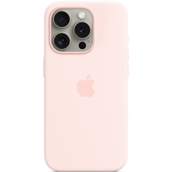 Silicone case iPhone 15 Pro Max MagSafe Pink