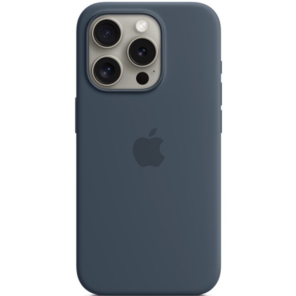 Silicone case iPhone 15 Pro Max MagSafe Blue