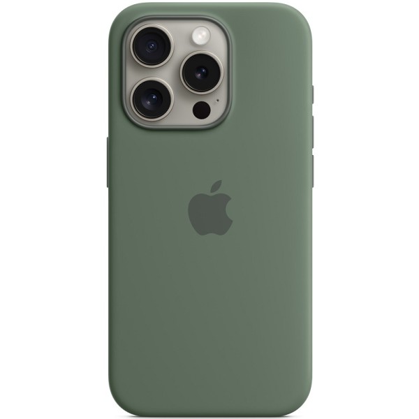 Silicone case iPhone 15 Pro Max MagSafe Green