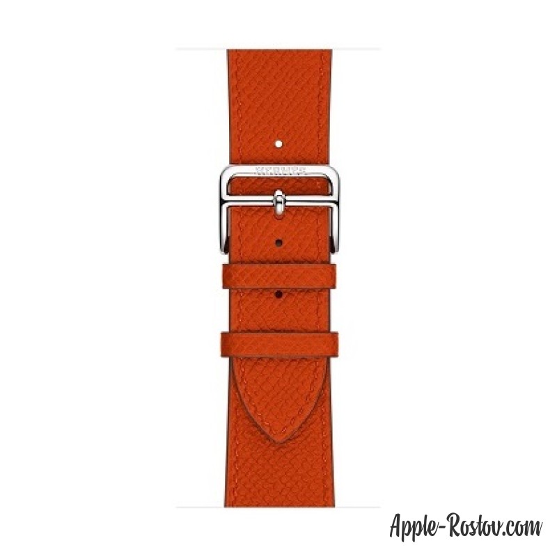 Apple Watch Hermes 42 mm silver/Simple Tour leather Epsom color Feu
